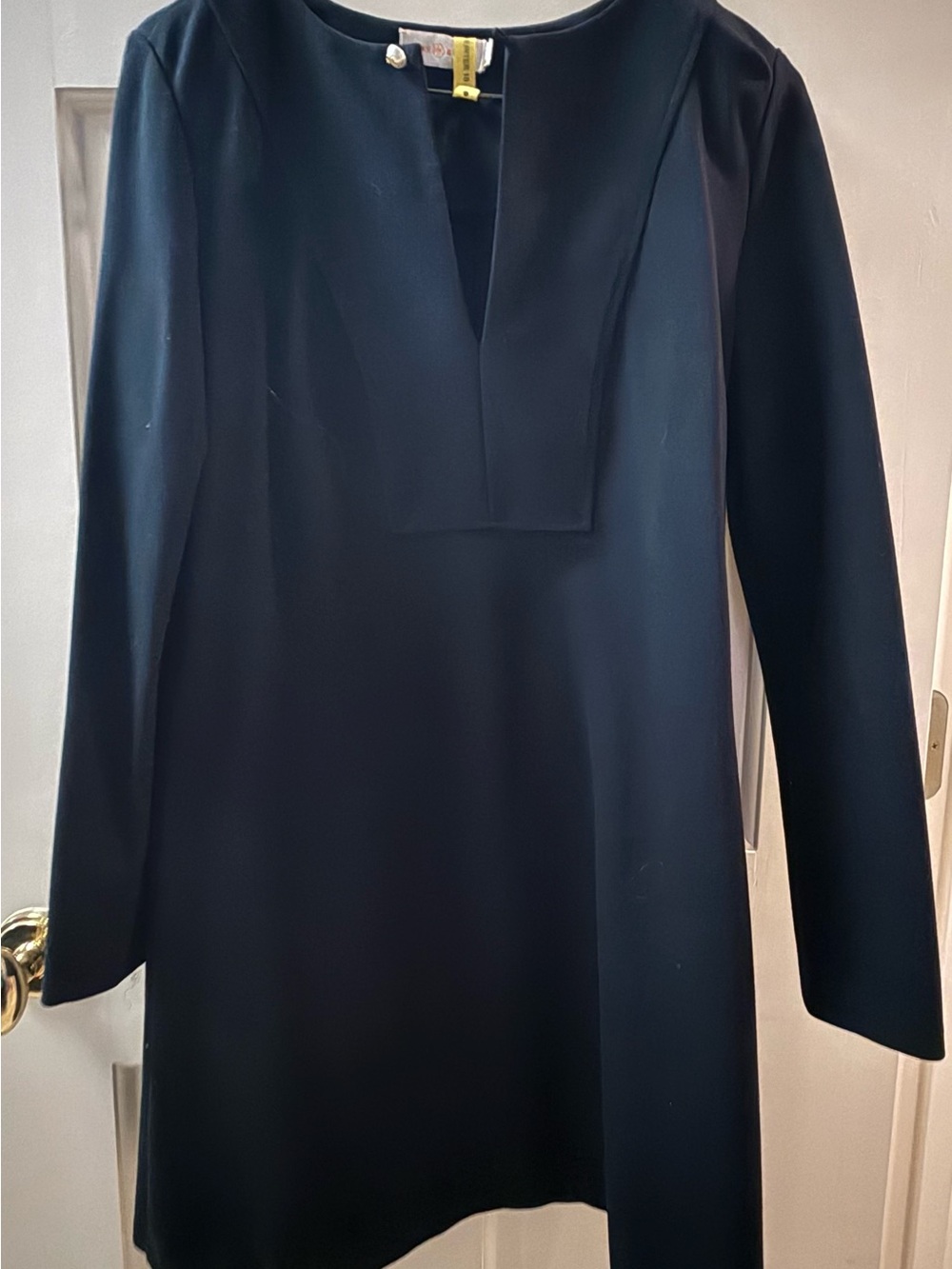 Tory Burch Navy Long-Sleeve Shift Dress